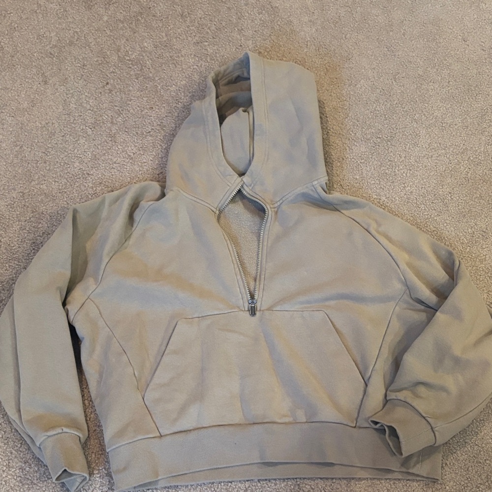 Athleta Olive Green Half-Zip Pullover
